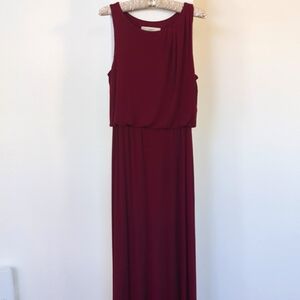 LOFT Burgundy blouson maxi, size XS